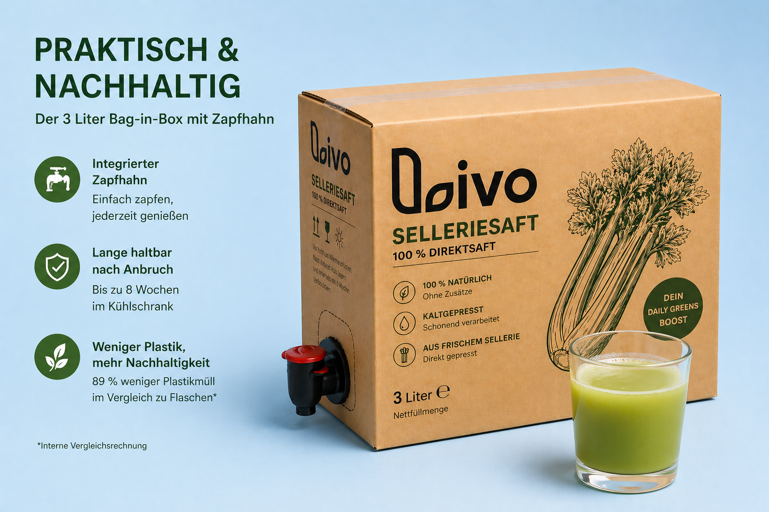 Bio Staudenselleriesaft mit Zitrone kaufen 